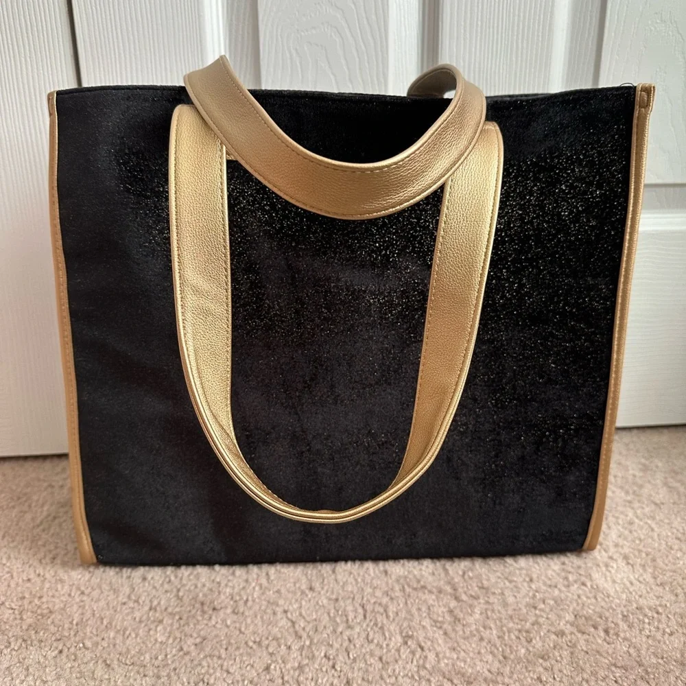 Jimmy Choo Black and Gold Parfums Tote - Picture 3 of 4
